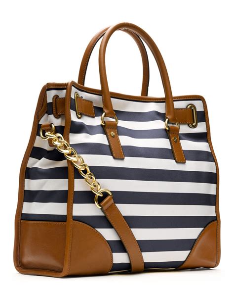 Michael Kors Hamilton Striped Large Bags & Handbags for Women